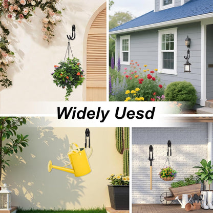 2 Pack Black Large Wall Mount Utility Hooks Garage Storage