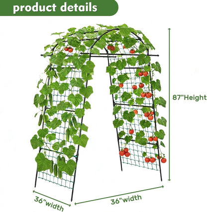 39" Cucumber Trellis，2 Pack Garden Trellis, Plant Support for Climbing，Green