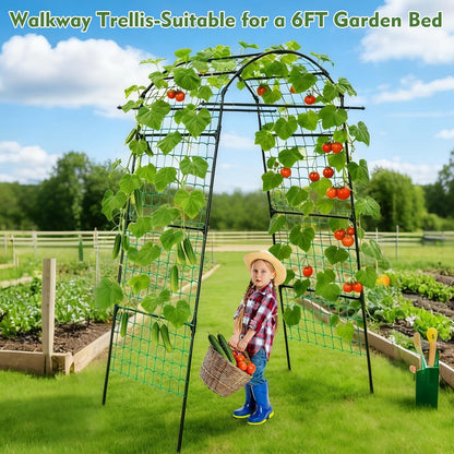 39" Cucumber Trellis，2 Pack Garden Trellis, Plant Support for Climbing，Green
