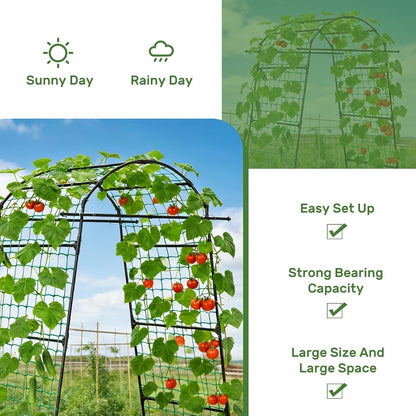 39" Cucumber Trellis，2 Pack Garden Trellis, Plant Support for Climbing，Green