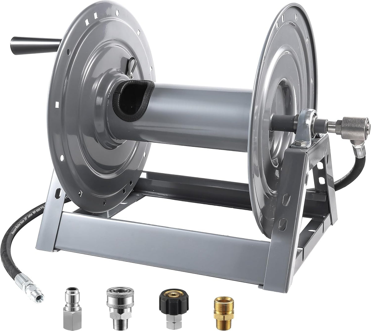 Pressure Washer Hose Reel 300ft x 3/8" / 500ft x 1/4", Heavy Duty