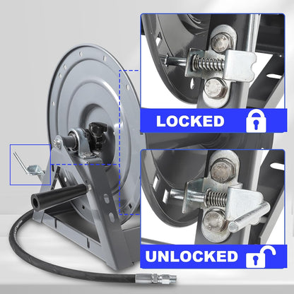 Pressure Washer Hose Reel 300ft x 3/8" / 500ft x 1/4", Heavy Duty