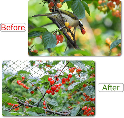 Anti Bird Netting for Garden Woven Mesh - Heavy Duty Protect Plants and Fruit Trees from Rodents Birds Deer Poultry Reusable and Doesn't Tangle (19.5 ft x 40 ft)