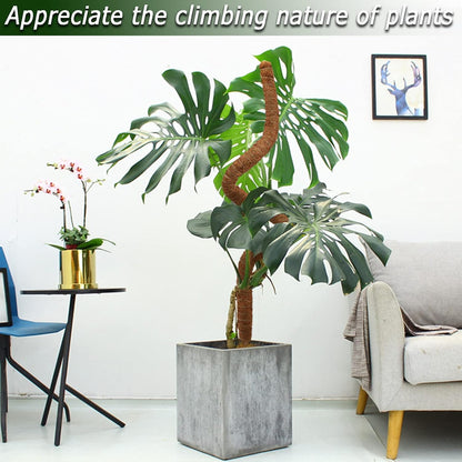 2-Pack 28" Bendable Moss Pole for Monstera, Rust-Free Aluminum Core Plant Support Stakes, Sturdy Stakes to Train & Grow Indoor Climbing Plants Upright (13.2ft Jute Rope Included)