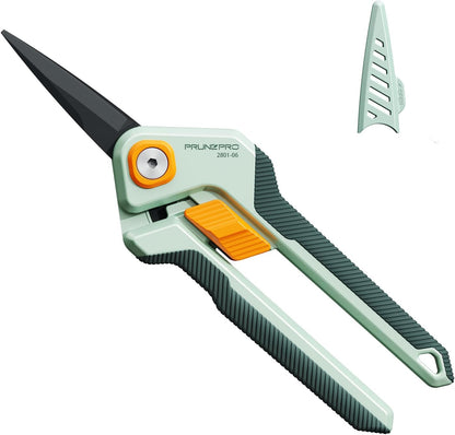 Garden Scissors Pruning Shears Sharp Stainless Steel Non-Stick Teflon Coating Blade for Precise Cuts Garden Snip Bonsai Clippers for Plants Rose Flower