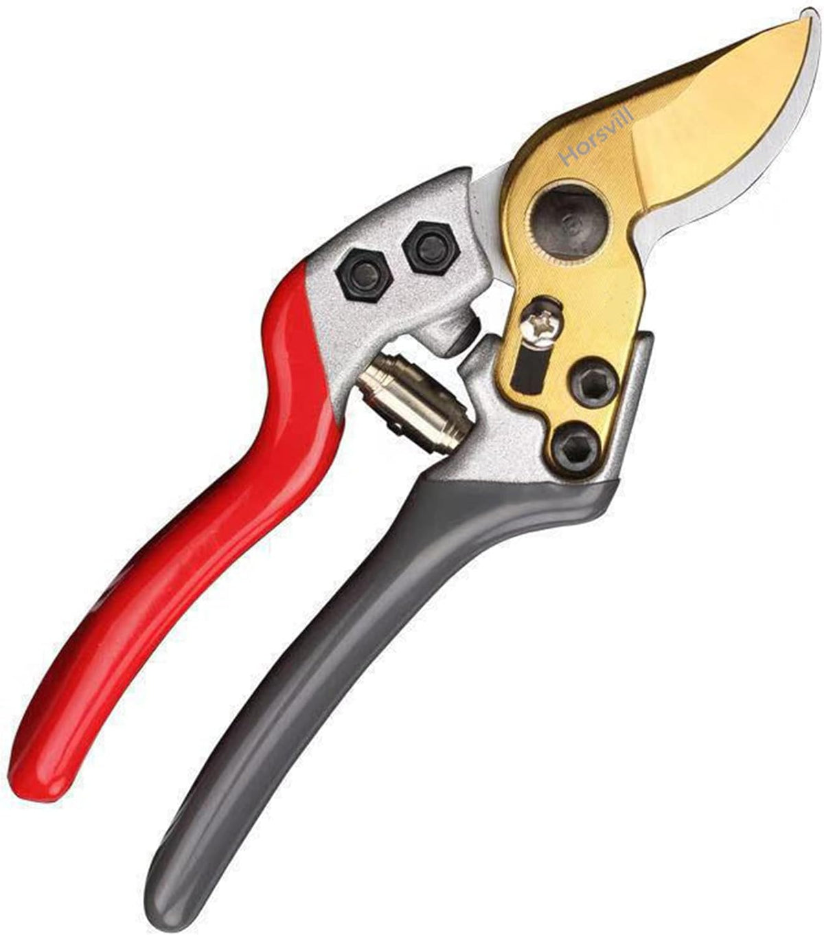Garden Shears, Japanese Floral branch cutters, Snips for Gardening, Flower scissors Florist clippers, Hand Held Pruners for Gardening Heavy Duty, Pruning shears for garden (Wood grain)