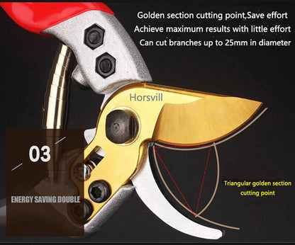 Garden Shears, Japanese Floral branch cutters, Snips for Gardening, Flower scissors Florist clippers, Hand Held Pruners for Gardening Heavy Duty, Pruning shears for garden (Wood grain)