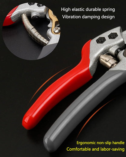 Garden Shears, Japanese Floral branch cutters, Snips for Gardening, Flower scissors Florist clippers, Hand Held Pruners for Gardening Heavy Duty, Pruning shears for garden (Wood grain)