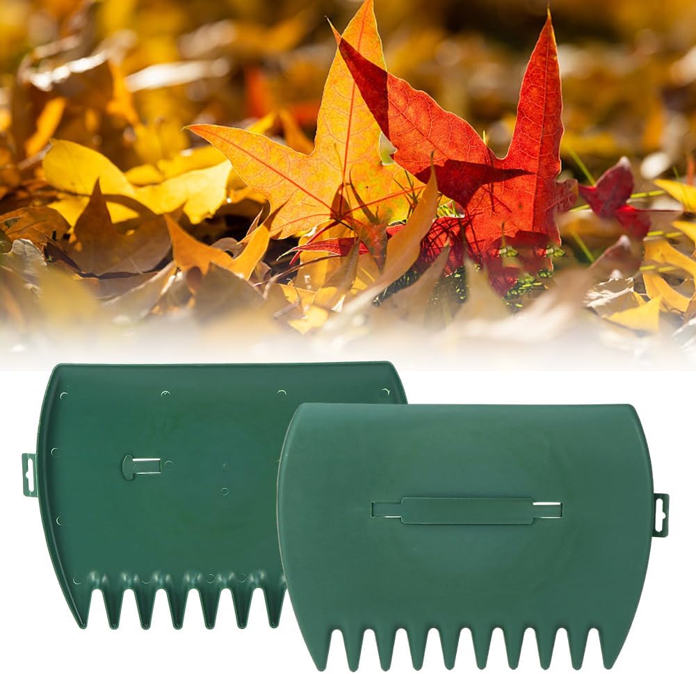2pcs Leaf Scoops Hand Rakes,Leaf Grabber Rake,Lightweight & Efficient Leaves Picker,Garden Shovel Tool Clear and Collect Garden Rake for Leaves,Lawn Debris,Trash Cleanup