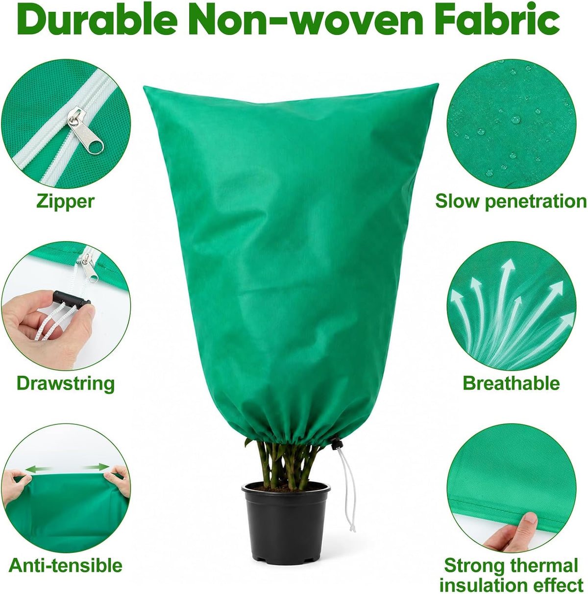 4 Pack Plant Covers Freeze Protection Frost Blanket 32"x47.2"