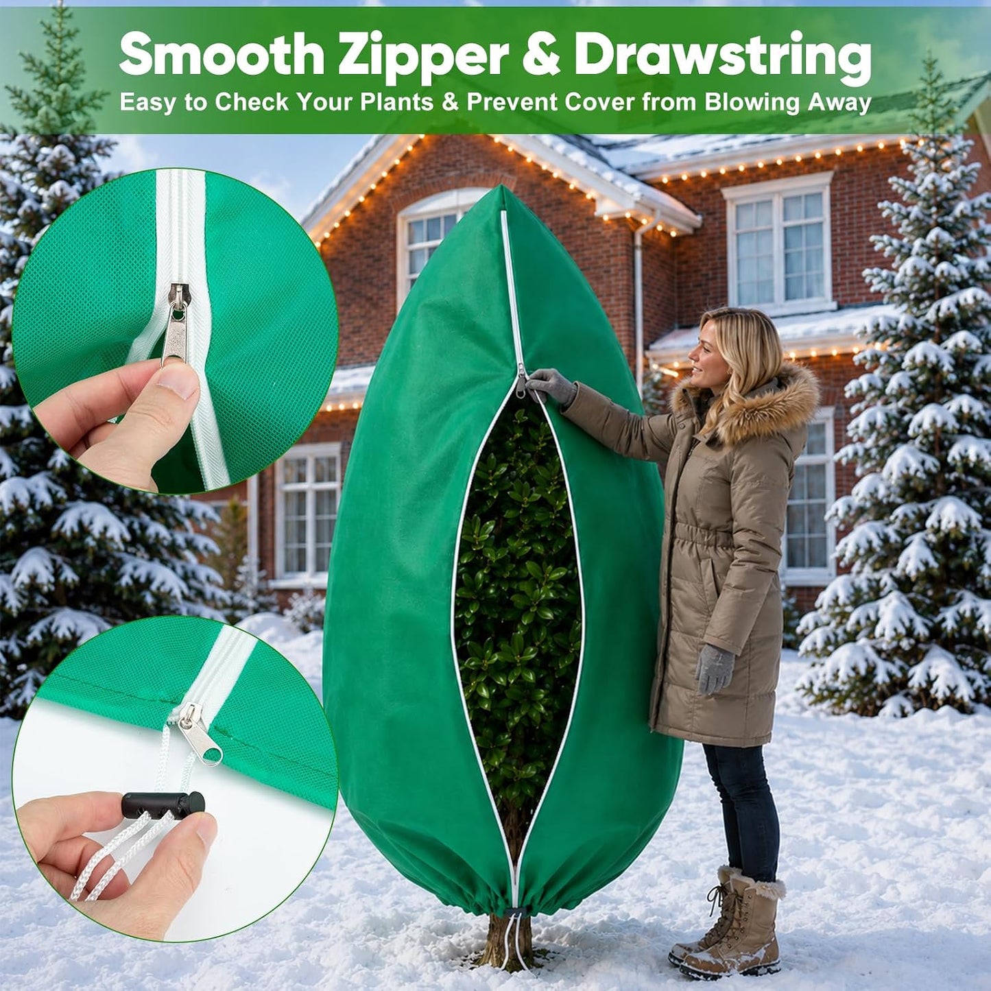 4 Pack Plant Covers Freeze Protection Frost Blanket 32"x47.2"