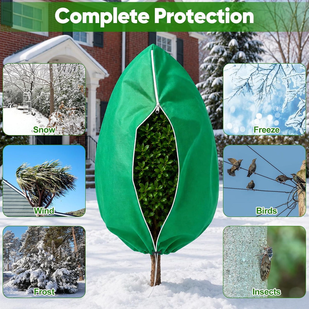 4 Pack Plant Covers Freeze Protection Frost Blanket 32"x47.2"