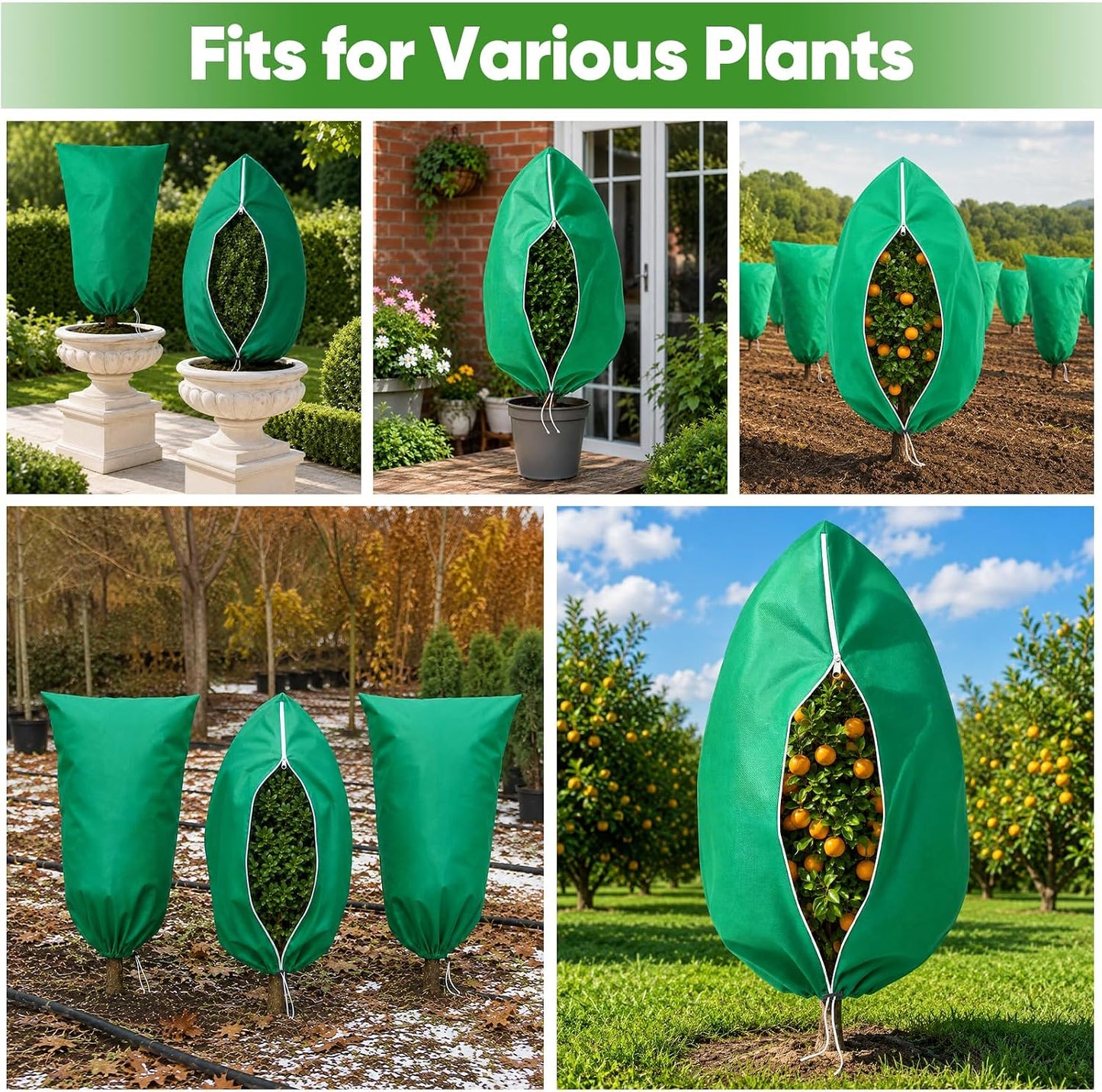 4 Pack Plant Covers Freeze Protection Frost Blanket 32"x47.2"