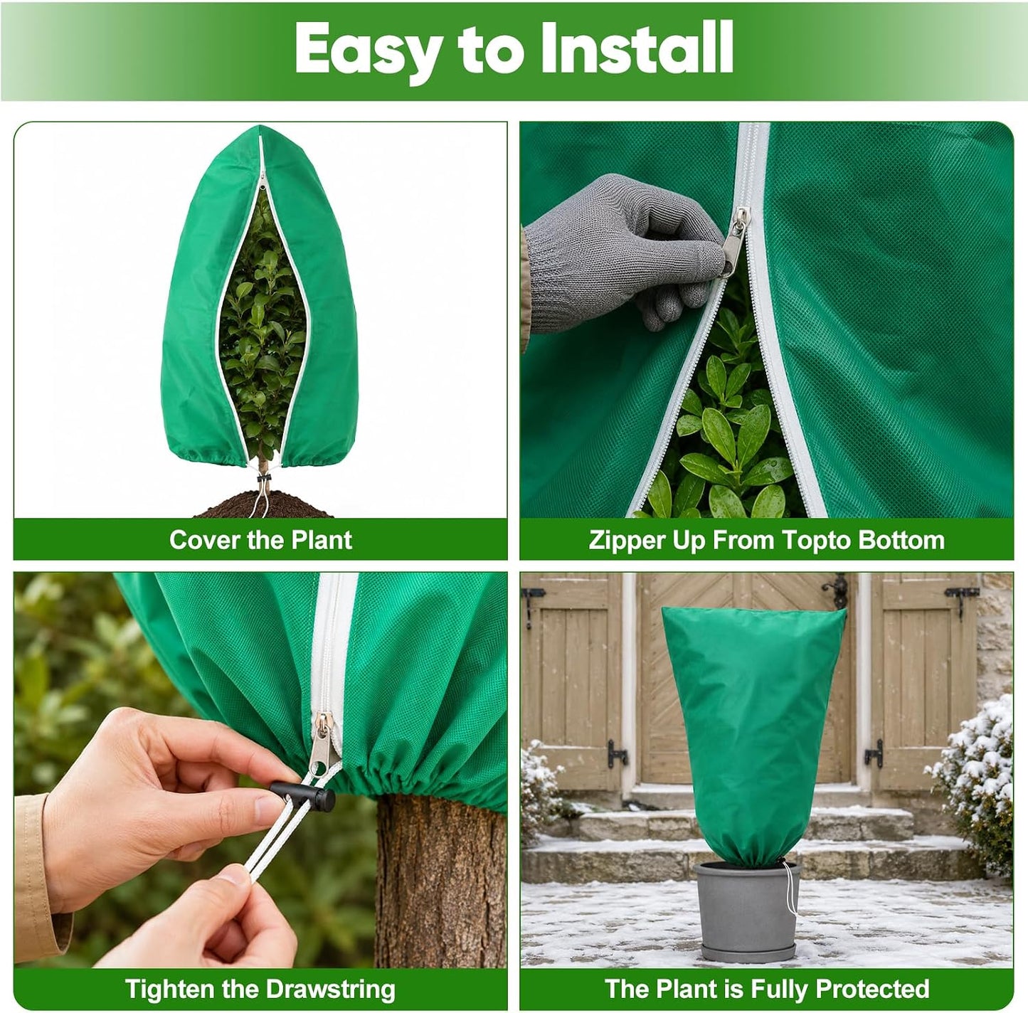 4 Pack Plant Covers Freeze Protection Frost Blanket 32"x47.2"