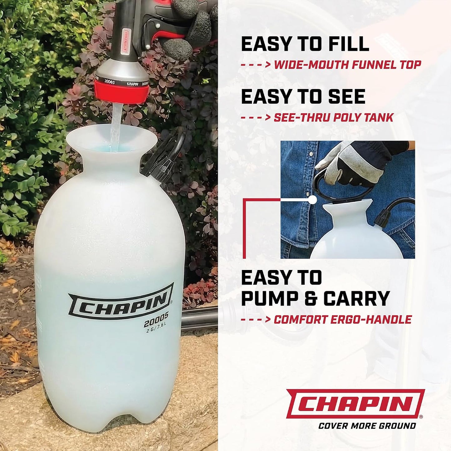 20004 SureSpray 1-Gallon Pump Sprayer for Lawn, Garden & Weeds