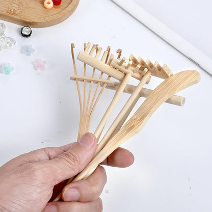 4 Pack Miniature Tabletop Rock Sand Zen Garden Accessories, Mini Zen Garden Rake Tools, Zen Sand Garden Rake Set, Small Rakes for Garden Beds, Mini Sand Stamp Rakes for Home Gift Garden Decor