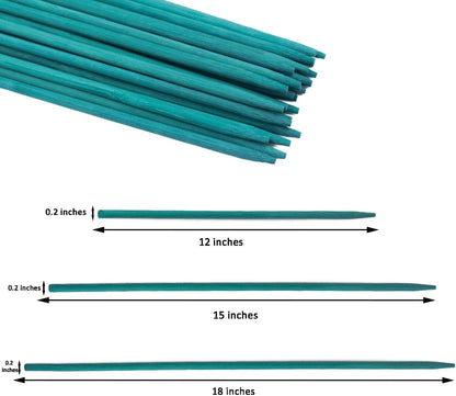 GAGINANG Green Bamboo Plant Stakes, 50 Pcs 18 Inches Floral Support Sticks