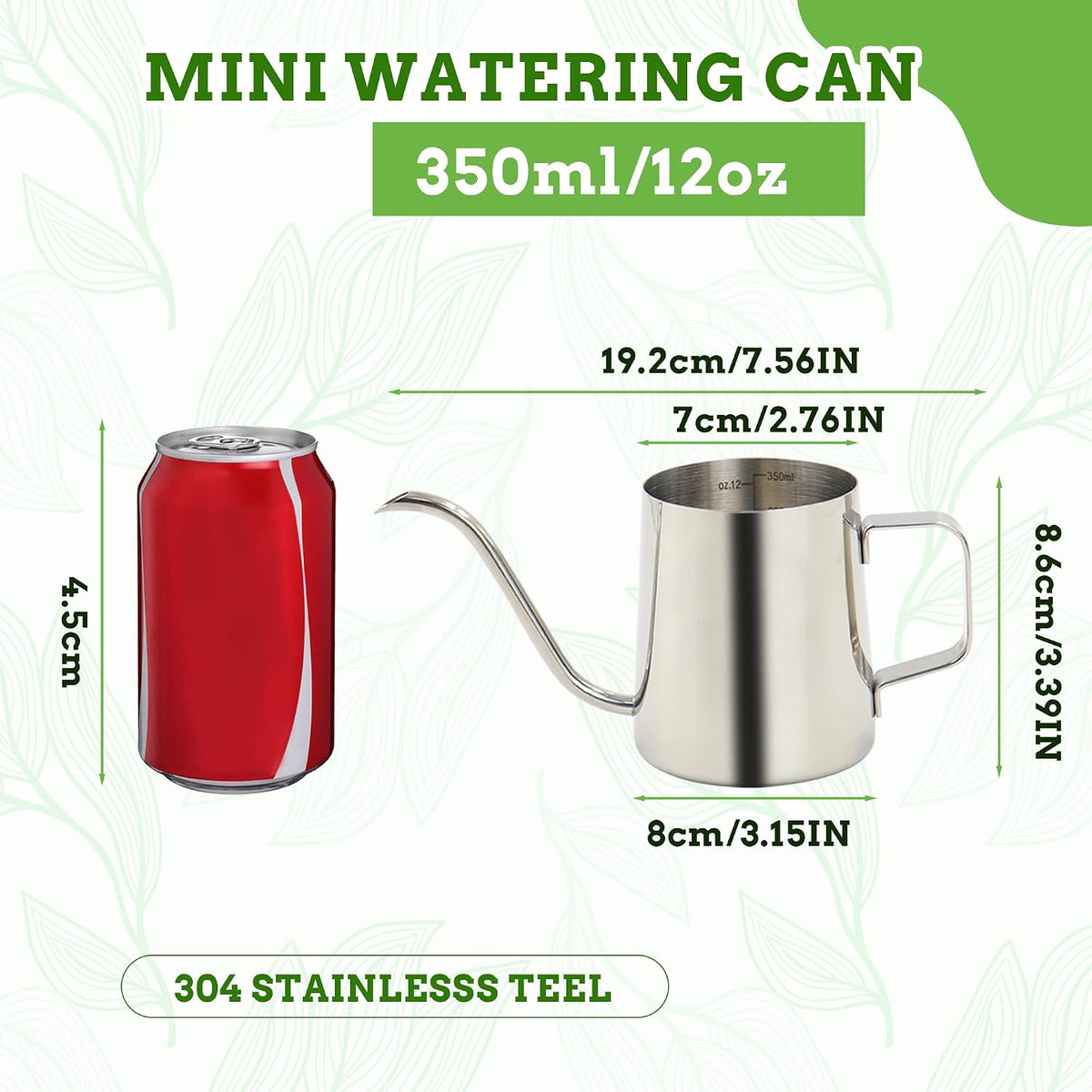 Small Watering Can for Indoor Plants, 12 OZ Mini Flower Watering Pots