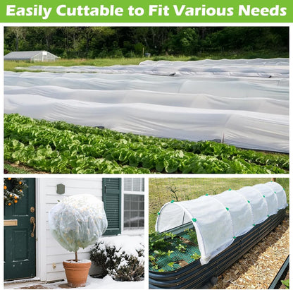 Frost Blanket for Outdoor Plants, Plant Covers Freeze Protection 10x50 Ft