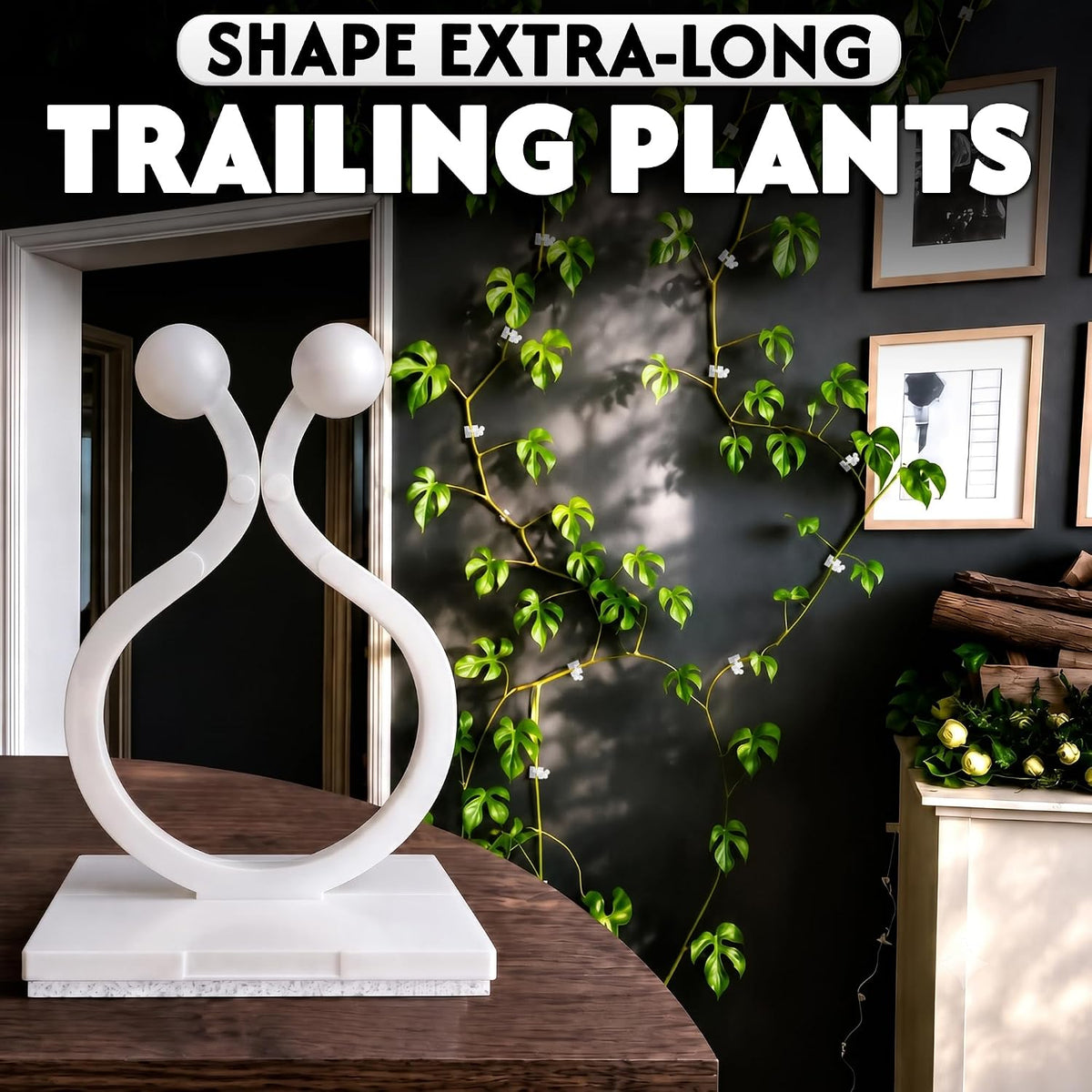 100 Pcs Climbing Plant Wall Clips, Flexible, Self-Adhesive (White)