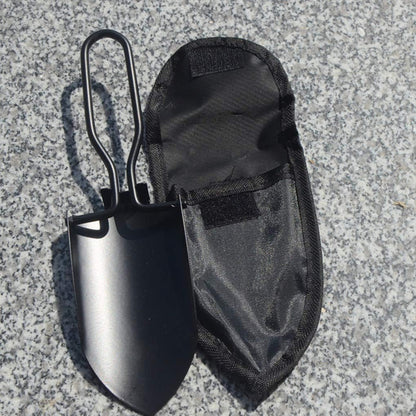 Garden Trowel Mini Outdoor Foldable Hand Shovel (Black-2pcs)