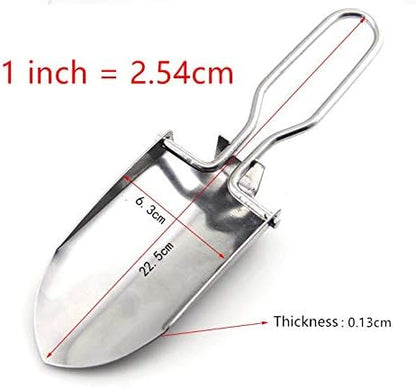 Garden Trowel Mini Outdoor Foldable Hand Shovel (Black-2pcs)