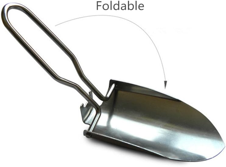 Garden Trowel Mini Outdoor Foldable Hand Shovel (Black-2pcs)