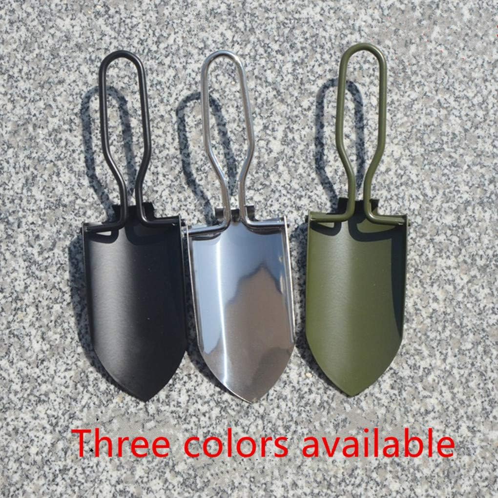 Garden Trowel Mini Outdoor Foldable Hand Shovel (Black-2pcs)