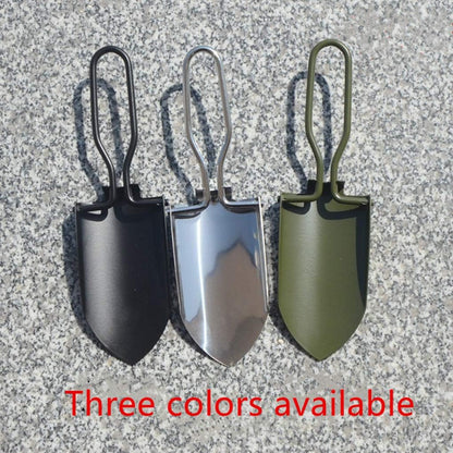 Garden Trowel Mini Outdoor Foldable Hand Shovel (Black-2pcs)
