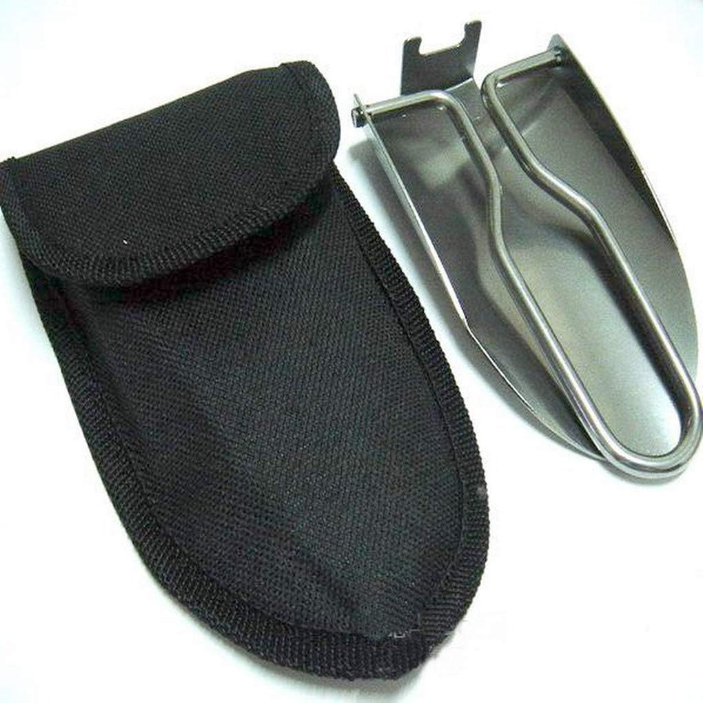 Garden Trowel Mini Outdoor Foldable Hand Shovel (Black-2pcs)