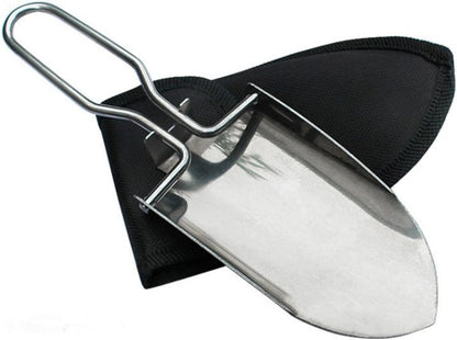 Garden Trowel Mini Outdoor Foldable Hand Shovel (Black-2pcs)