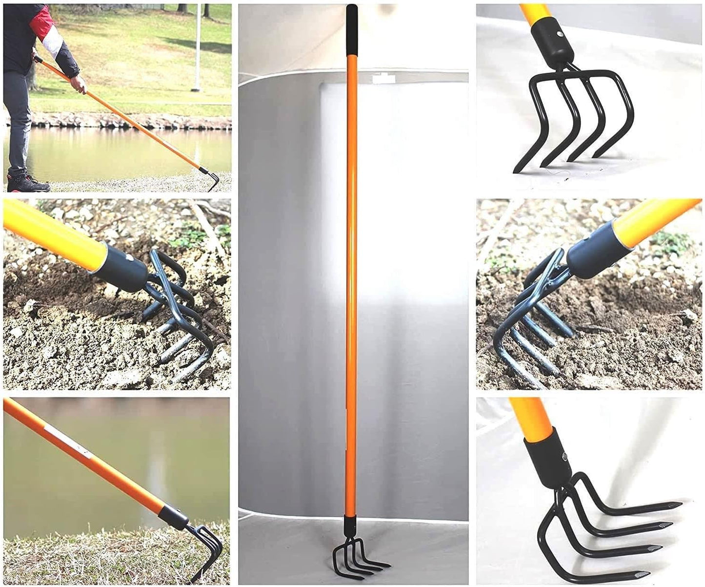 Ashman Garden Cultivator (1Pack)– Sturdy Hand Tiller/Cultivator – Heavy Duty Blade for Digging, Loosening Soil and Weeding – Rubber Grip Handle for a Strong Hold – Rust Resistant