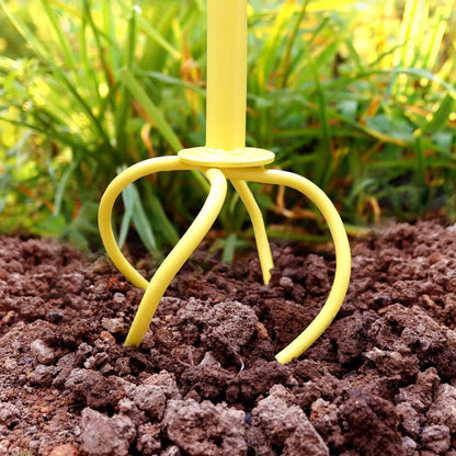 Hand Tiller for Gardening, Garden Claw Manual Tiller with Ergomomic Handle, Steel Cultivator Tiller Lawn Aerator Tool Soil Lossener for Gardening Bed and Plant Box