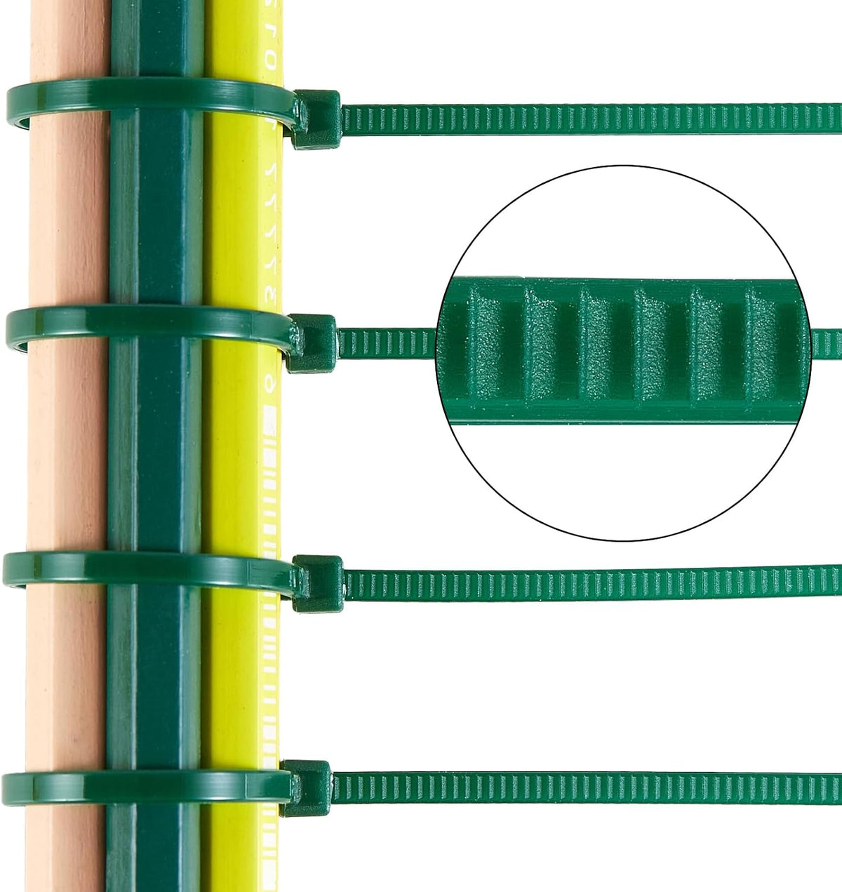 8 inch 3mm Dark Green Nylon Garden Cable Zip Ties Self Locking Cable Ties Twist Ties, Multi-Purpose Cable Tie (200 Pcs) Decoration Tie Wraps for Christmas Tree
