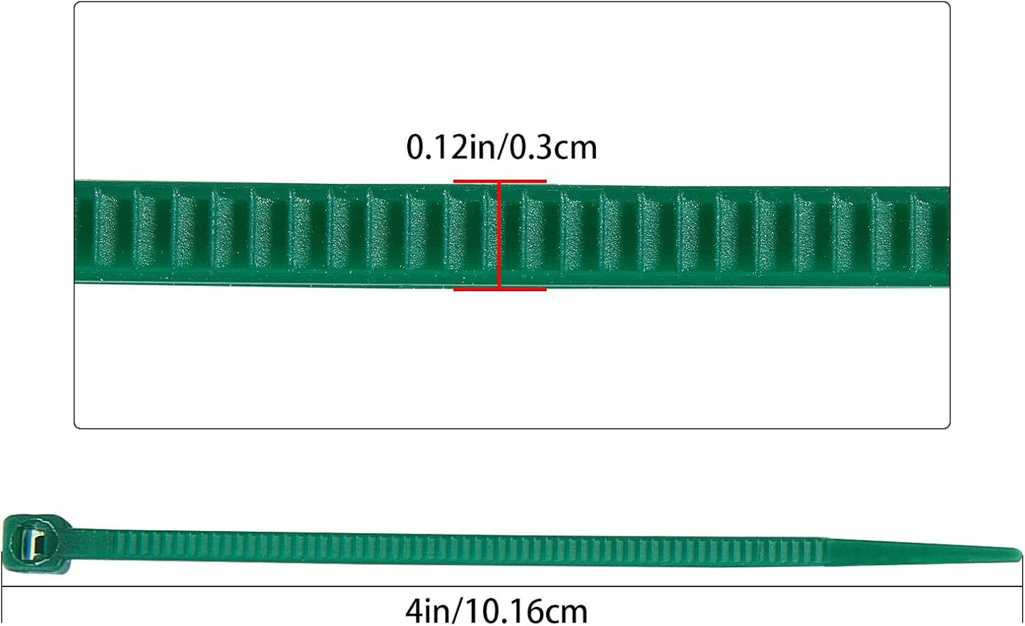 8 inch 3mm Dark Green Nylon Garden Cable Zip Ties Self Locking Cable Ties Twist Ties, Multi-Purpose Cable Tie (200 Pcs) Decoration Tie Wraps for Christmas Tree