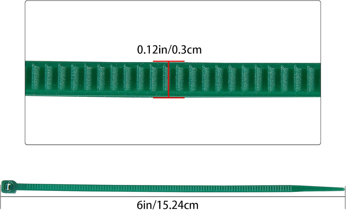 8 inch 3mm Dark Green Nylon Garden Cable Zip Ties Self Locking Cable Ties Twist Ties, Multi-Purpose Cable Tie (200 Pcs) Decoration Tie Wraps for Christmas Tree