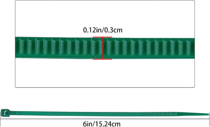 8 inch 3mm Dark Green Nylon Garden Cable Zip Ties Self Locking Cable Ties Twist Ties, Multi-Purpose Cable Tie (200 Pcs) Decoration Tie Wraps for Christmas Tree