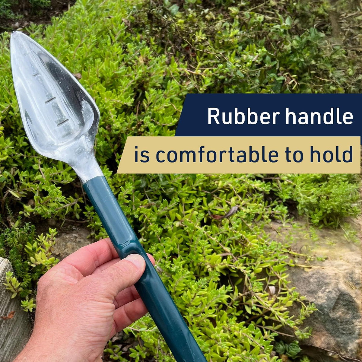 Garden Shovel and Rake Combo Multi Tool - 17-Inch Garden Hoe and Trowel with Comfortable Grip for Easy Planting, Weeding, and Cultivating - Two in One Gardening Tools
