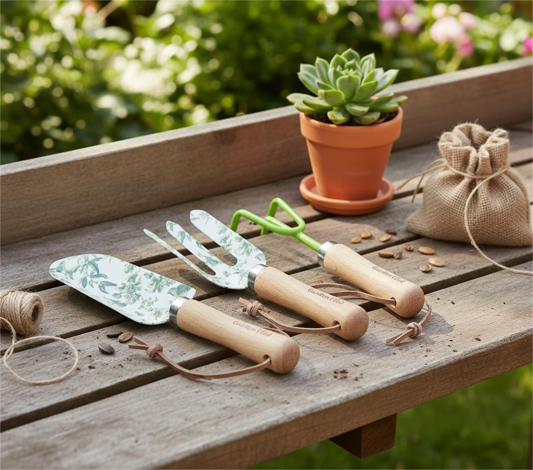 Gardenwind 32pcs Gardening Tools for Women Heavy Duty Gardening Tools Set with Fashion and Function, Water Proof Garden Tool Set, Gardening Gifts for Women