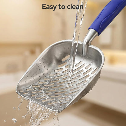 Cat Litter Scoop, Large Long Handle Kitty Metal Scooper
