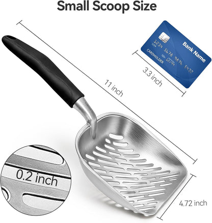 Cat Litter Scoop, Large Long Handle Kitty Metal Scooper