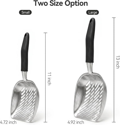 Cat Litter Scoop, Large Long Handle Kitty Metal Scooper