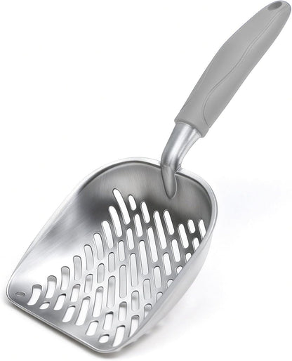 Cat Litter Scoop, Large Long Handle Kitty Metal Scooper