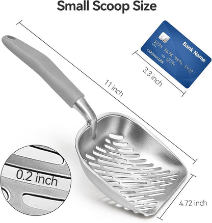 Cat Litter Scoop, Large Long Handle Kitty Metal Scooper