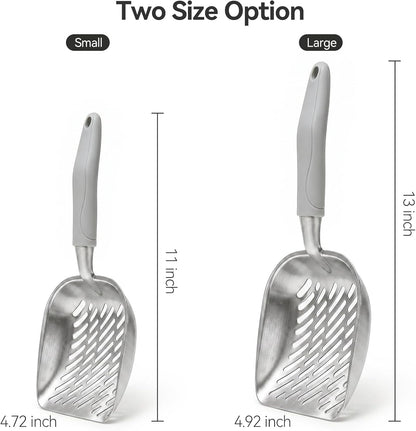 Cat Litter Scoop, Large Long Handle Kitty Metal Scooper