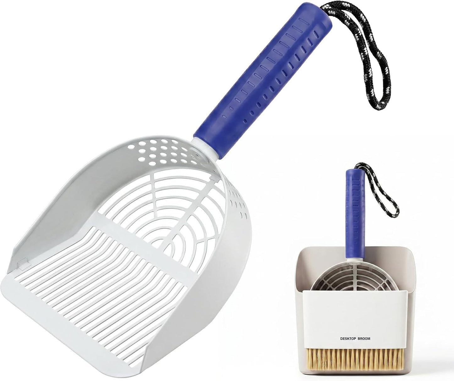 Cat Litter Scoop, Large Long Handle Kitty Metal Scooper