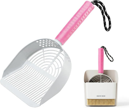 Cat Litter Scoop, Large Long Handle Kitty Metal Scooper