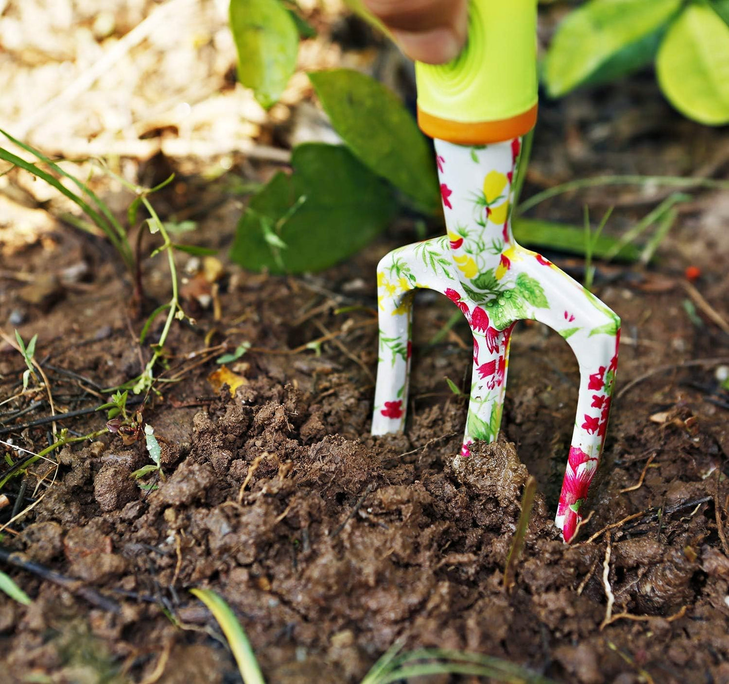 Garden Tool Set,Cute Gardening Gifts for Women,Birthday Gifts for Mom,Heavy Duty Tool Kit with Gloves,Garden Tote,Kneeling Pad,Hand Pruner,Trowel,Hand Rake,Weeder,Fork,Transplanter,Multicolor