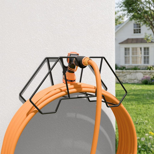 Garden Hose Holder, Water Hose Hanger Holds 150FT, Wall-Mount