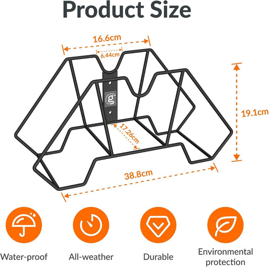 Garden Hose Holder, Water Hose Hanger Holds 150FT, Wall-Mount